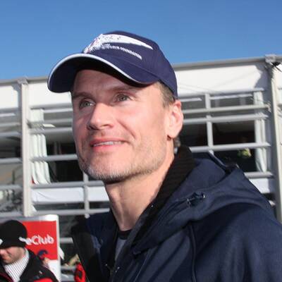 Stars bei der Abfahrt auf der Streif