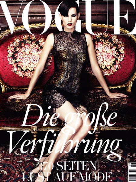 Iris Strubegger verführerisch am Vogue-Cover