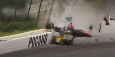 IndyCar-Pilot &uuml;berlebt Horror-Crash