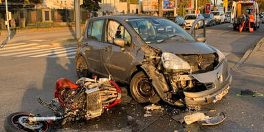 Motorradfahrer bei Crash in Wien schwer verletzt