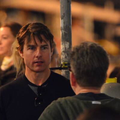 Tom Cruise bei Dreh in der Menge