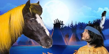 Yakari und kleiner Donner in Salzburg.