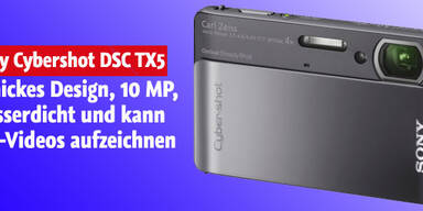 Die erste schicke wasserdichte Digicam