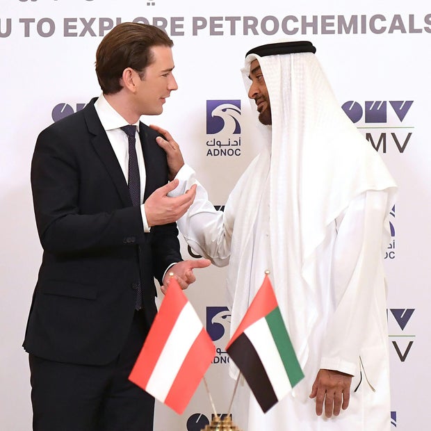 Kurz bei Scheichs in Abu Dhabi