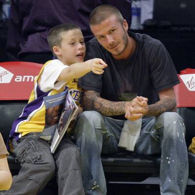 Beckham mit seinen Kids