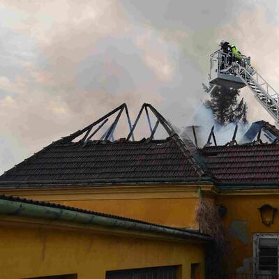 Dachbrand in Döblinger Villa