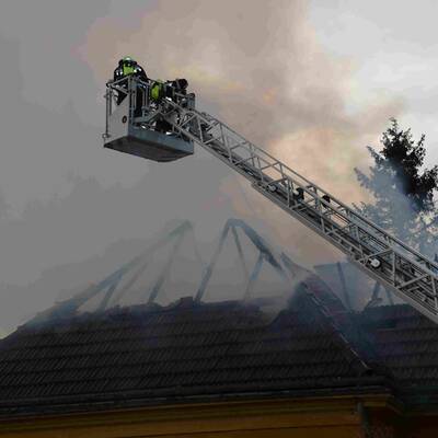 Dachbrand in Döblinger Villa