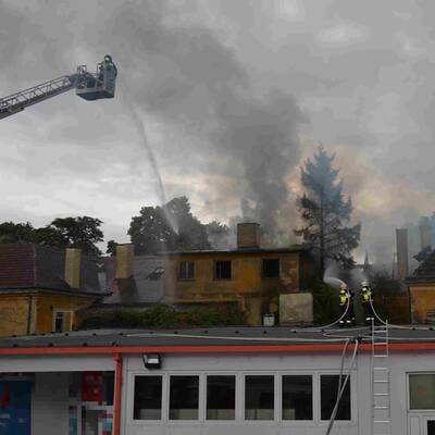 Dachbrand in Döblinger Villa