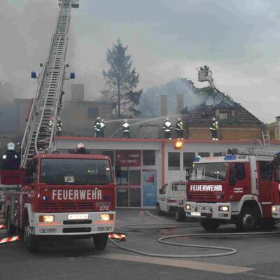 Dachbrand in Döblinger Villa