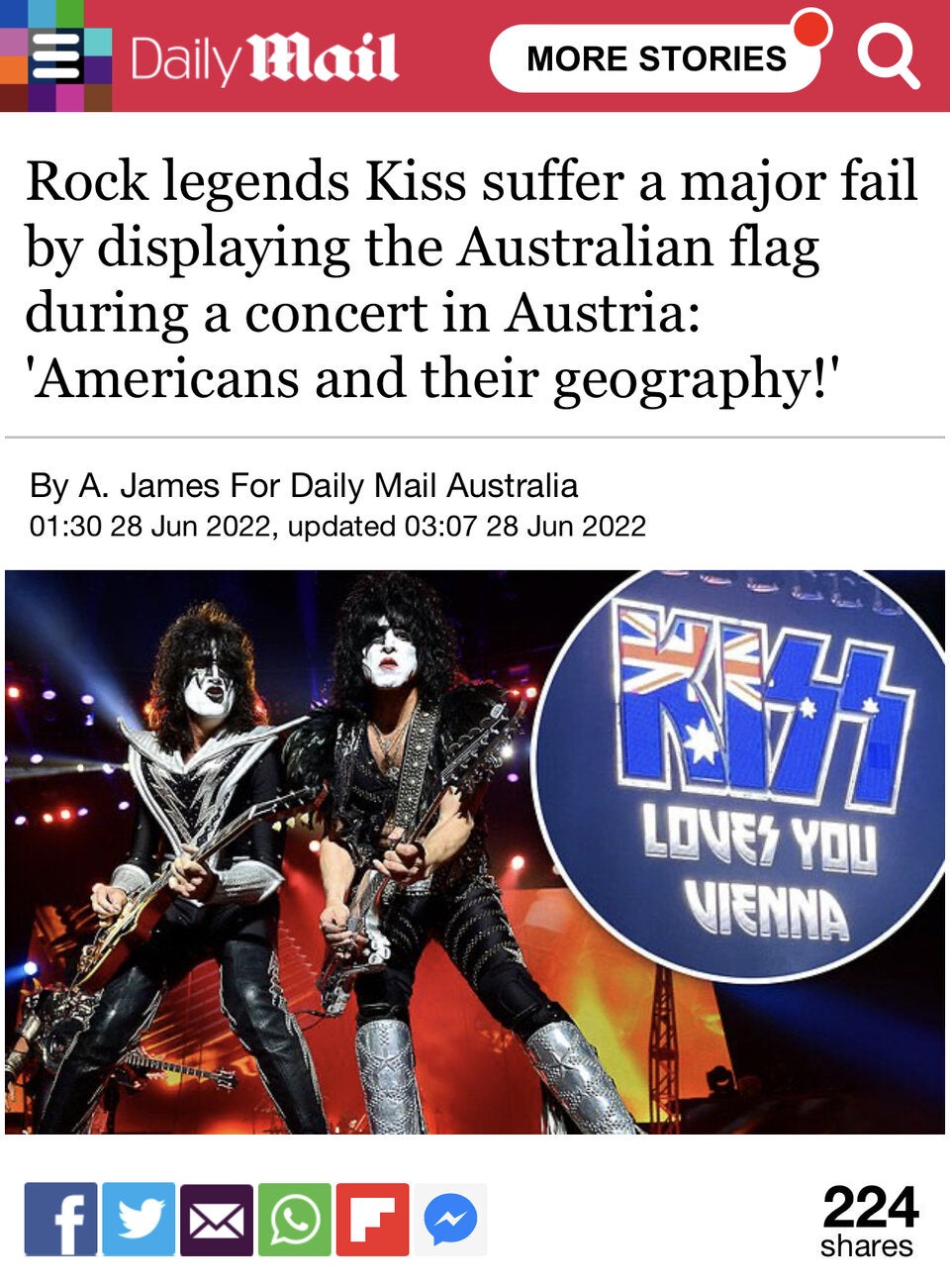 Ganze Welt lacht über Kiss in Wien