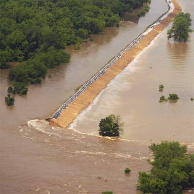 Die Deiche brechen am Mississippi