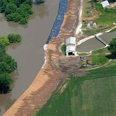 Die Deiche brechen am Mississippi