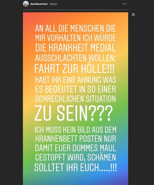 Dannie Büchner Instagram Story