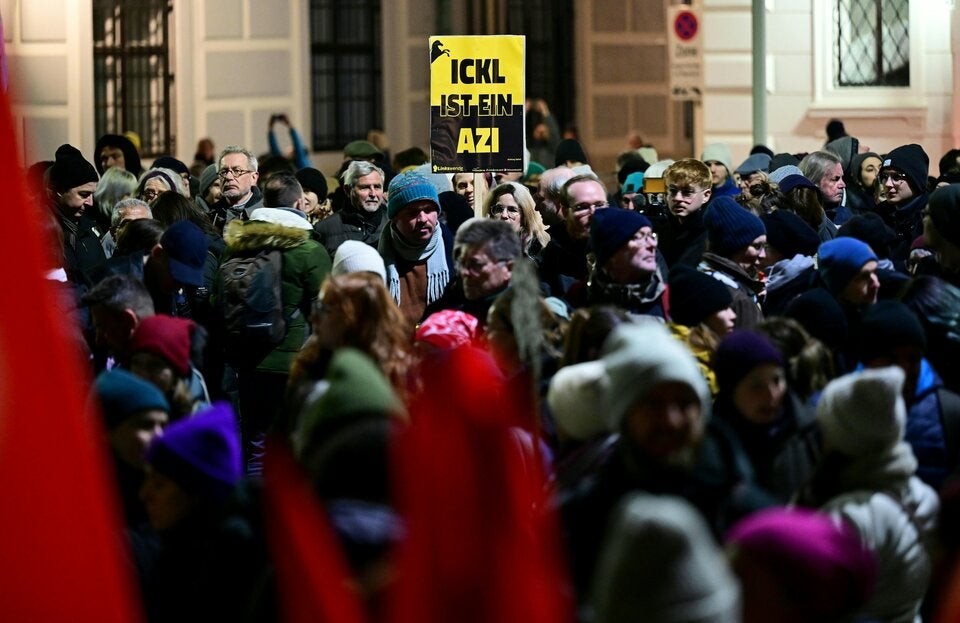 Demo am 4. Februar 2025 gegen Blau-Schwarz in Wien.