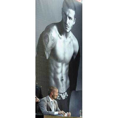 Beckhams heiße Plakatpräsentation