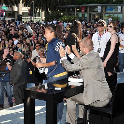Beckhams heiße Plakatpräsentation