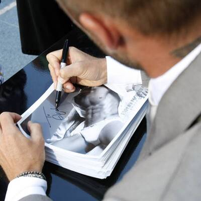 Beckhams heiße Plakatpräsentation