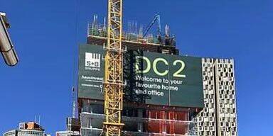 DC2 erreicht Dachgleiche  – Meilenstein für innovativsten Mixed-Use-Turm