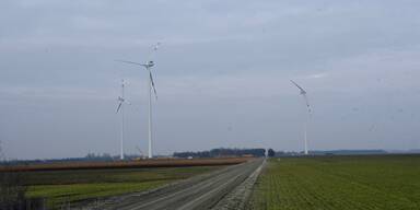 Am Foto drei der bereits vor kurzem errichteten Windr&auml;der in Unterwaltersdorf.&nbsp;&nbsp;