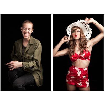 Burlesque-Tänzerinnen Bei Tag und Nacht