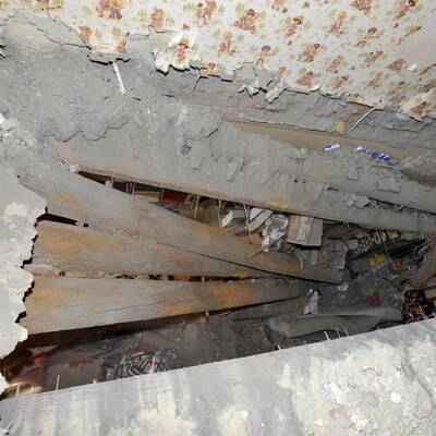 Zimmerdecke in Wien eingestürzt