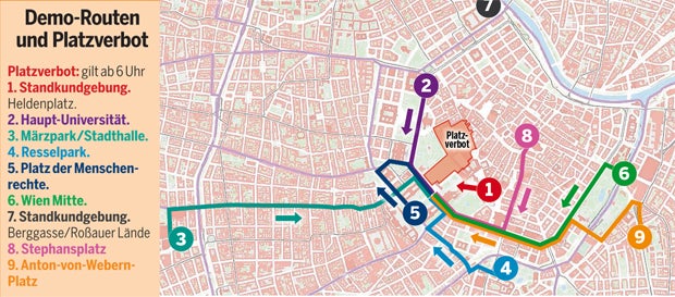 Mehrere Festnahmen nach Demos