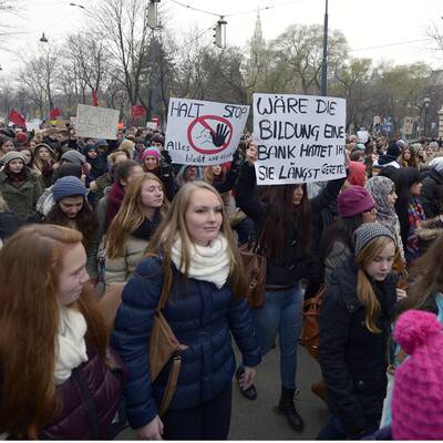 Schüler-Demo gegen Zentralmatura