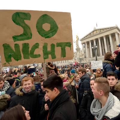 Schüler-Demo gegen Zentralmatura