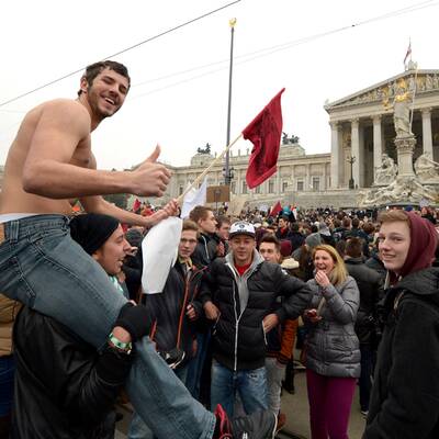 Schüler-Demo gegen Zentralmatura