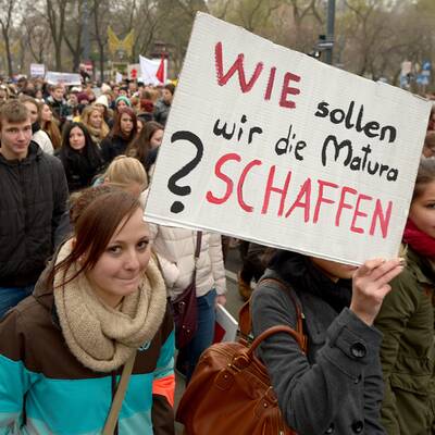 Schüler-Demo gegen Zentralmatura