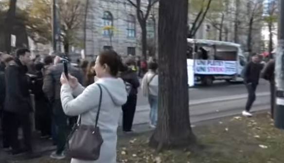 Studenten-Demo legte Verkehr in Wiener City lahm