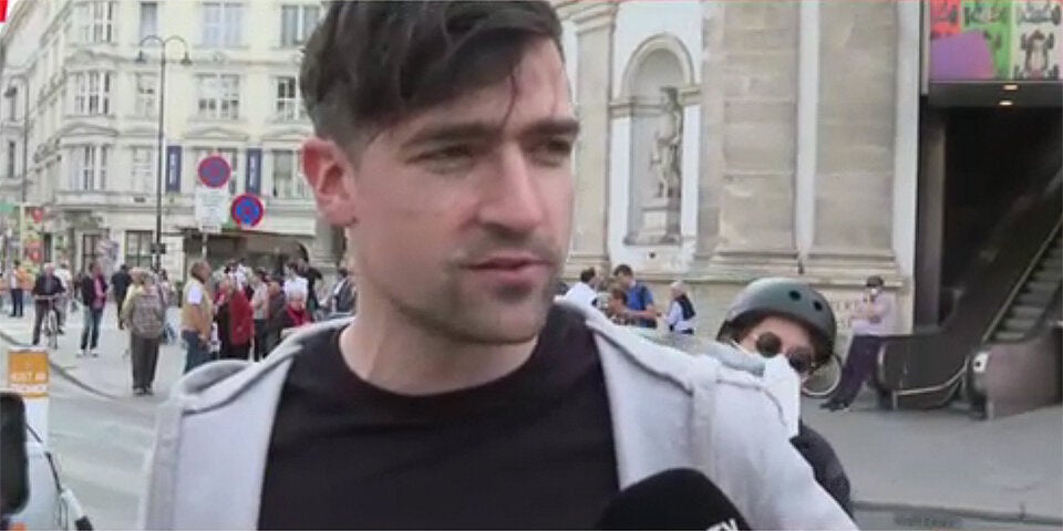 Identitären-Chef Sellner auf der illegalen Corona-Demo