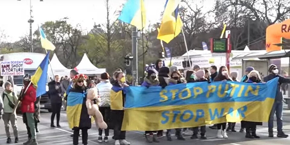 Tausende Demonstranten zogen durch die Wiener City