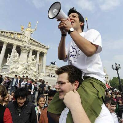 Schülerdemo in Linz