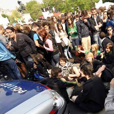 Schülerdemo in Linz