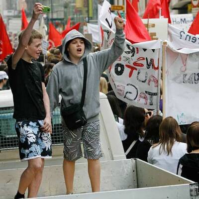 Schülerdemo in Linz