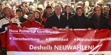 Kärntner protestieren gegen BZÖ/FPK