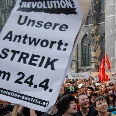 Schülerdemo in Linz