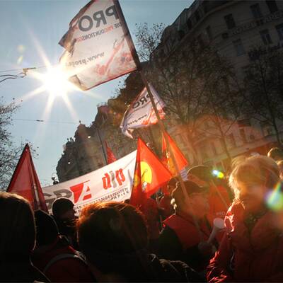 Demo gegen Sparpaket