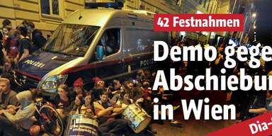 Demonstranten wollen Abschiebung stoppen