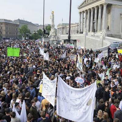 Schülerdemo in Linz
