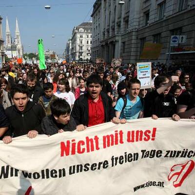 Schülerdemo in Linz