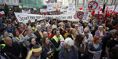 Demo gegen Sparbudget in Graz