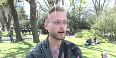 Demonstrant in Wien