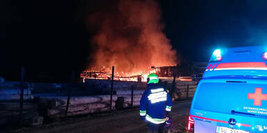 S&auml;gewerk abgebrannt: Gro&szlig;einsatz in der Steiermark
