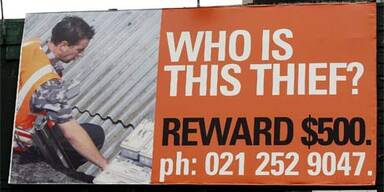 Dieb wird mit Foto auf Plakatwänden gejagt