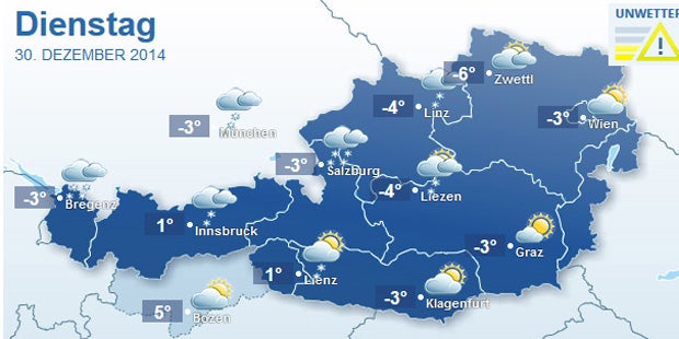 Österreich friert ein