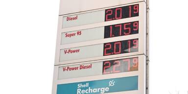 Kopie von Diesel kostet an der Shell-Tankstelle (Hadikgasse, 14. Bezirk in Wien) schon 2,019 Euro.