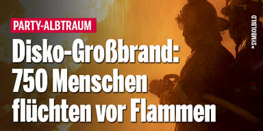 Disko-Großbrand: 750 Menschen flüchten vor Flammen