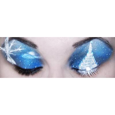 Kunst auf dem Augenlid